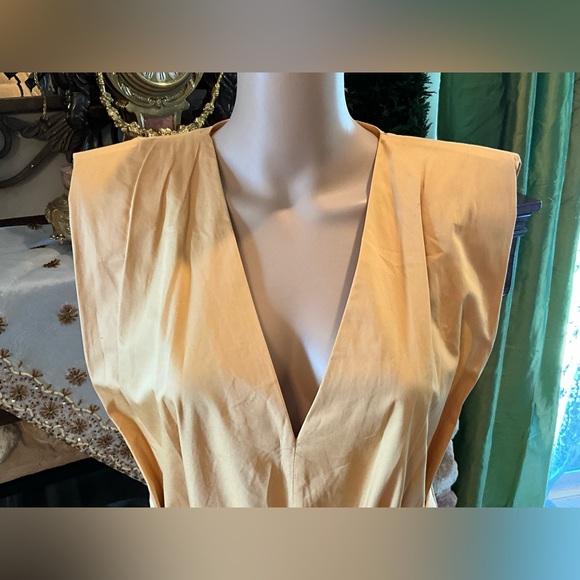 ZARA Elegant V-Neck midi Sleeveless Dress M - Picture 3 of 11